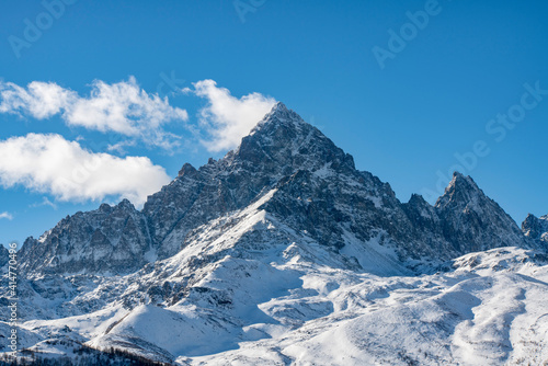 Monviso mountain in Piedmont alps photo