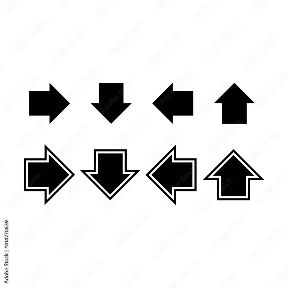 Arrow symbol icon vector for web and application in a black flat color pictogram illustration Arrow symbol icon vector for web and application in a black flat color pictogram illustration