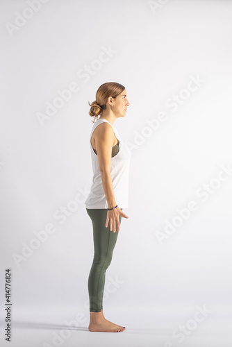 (1-104) Mountain (Samasthiti) Yoga Posture (Asana) photo