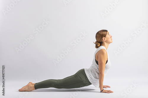 (6-104) Upward Facing Dog Pose (Urdhva Mukha Svanasana) Yoga Postures (Asana)