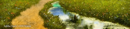Oil paintings  landscape  fine art  grass