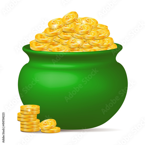 Pot of gold coins