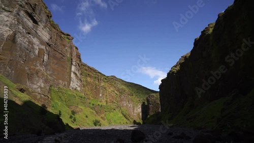  Stakkholtsgja Canyon with river in Iceland near Posmork  photo