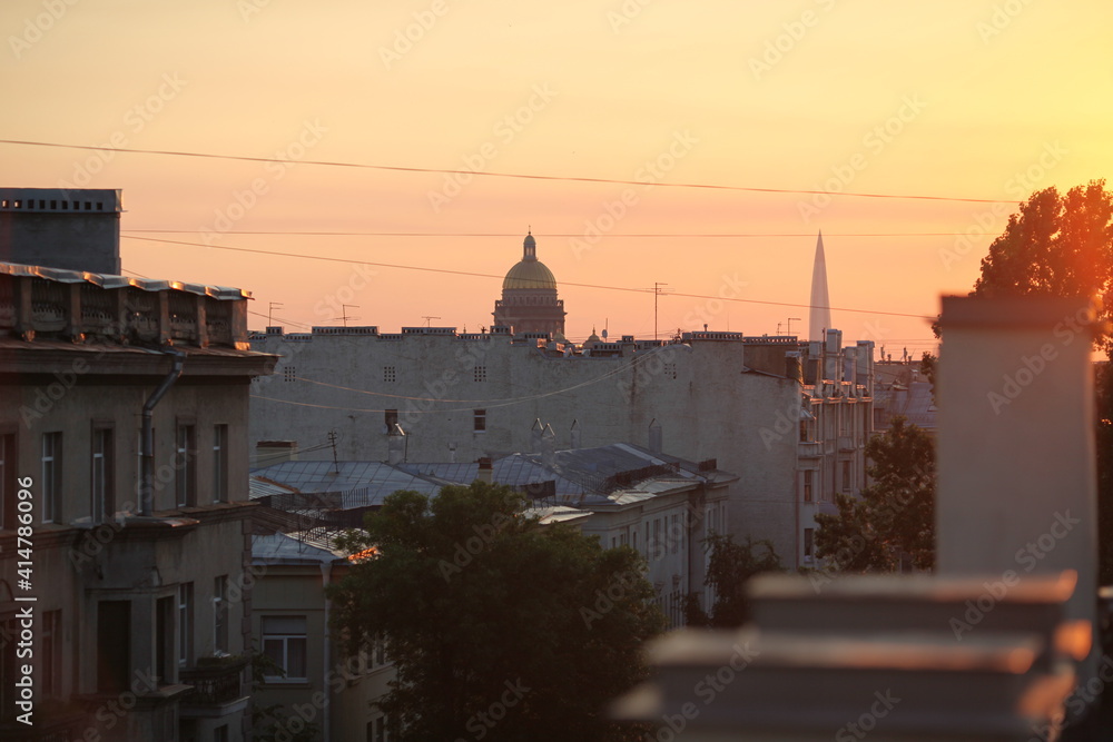 views of St. Petersburg from the roofs