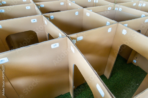 ダンボール迷路の写真