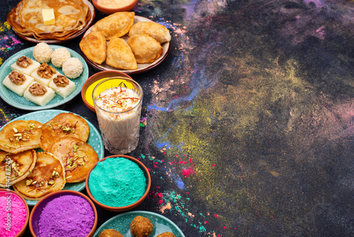 Traditional Indian Holi festival food photo