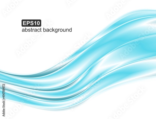 Abstract blue waves background. Vector illustration.