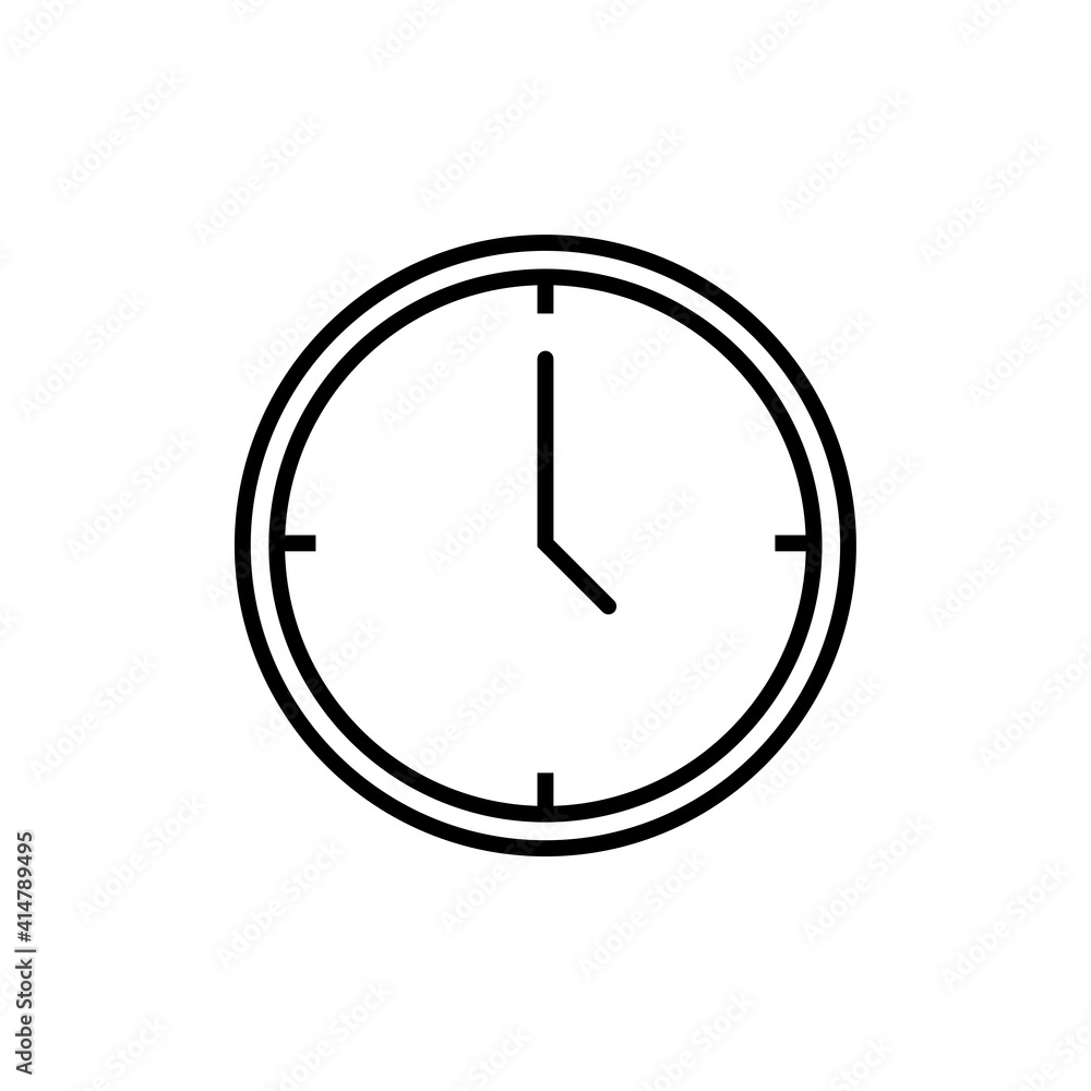 Simple Line Icon time business sign. Vector Illustration EPS10 Simple Line Icon time business sign. Vector Illustration EPS10