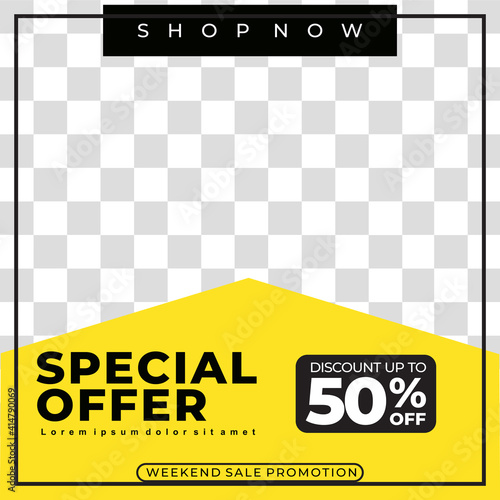 Modern square background template, Perfect for social media post , background and web internet ads.