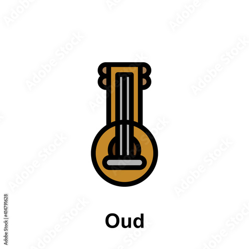 Ramadan oud outline icon. Element of Ramadan day illustration icon. Signs and symbols can be used for web, logo, mobile app, UI, UX