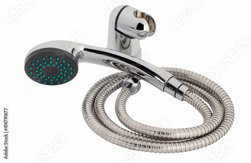 silver faucets for shower and sink