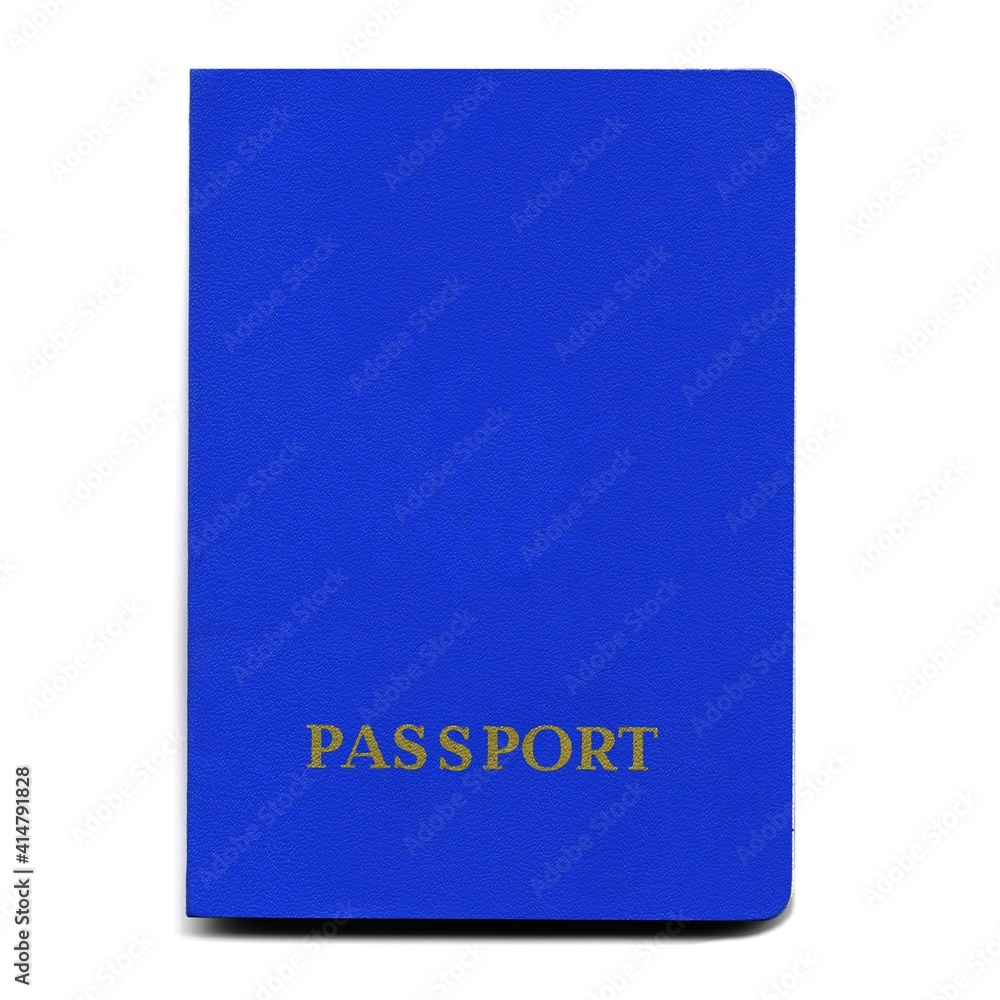 blue passport isolated over white blue passport isolated over white