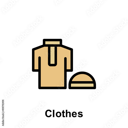 Ramadan clothes outline icon. Element of Ramadan day illustration icon. Signs and symbols can be used for web, logo, mobile app, UI, UX