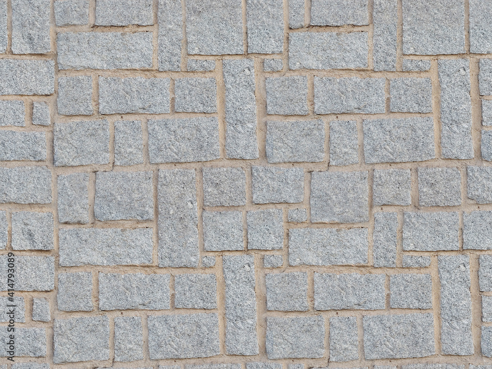 Naklejka premium Natural stone granite pieces tiles for walls. Seamless texture. Perfect tiled on all sides.