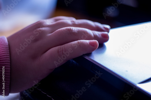 person typing on a keyboard