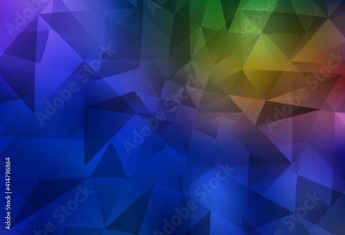 Dark Blue  Yellow vector abstract mosaic pattern.