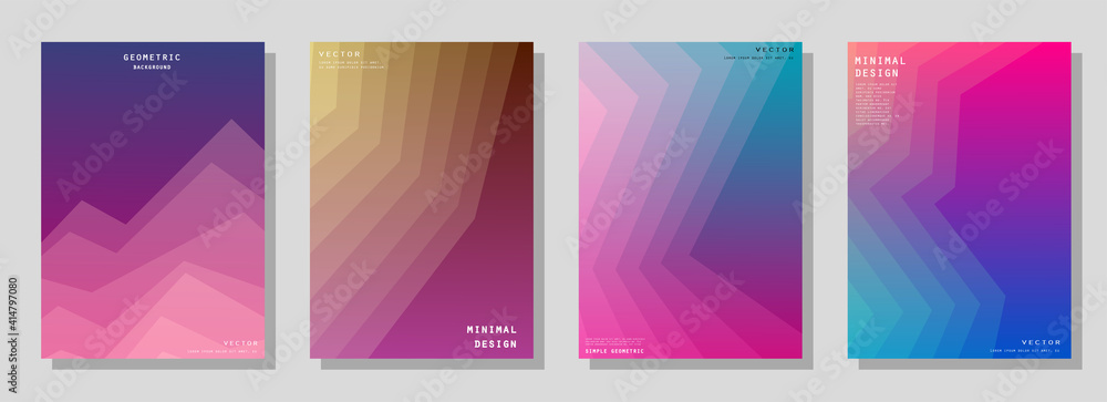 Modern abstract covers set. Futuristic design. Eps10 vector.