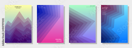 Modern abstract covers set. Futuristic design. Eps10 vector.