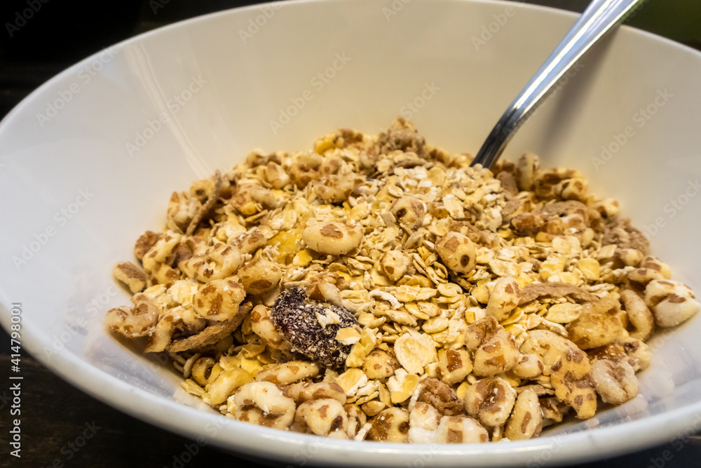 bowl of muesli bowl of muesli