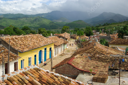 Vue sur une Rue dans le magnifique village de Trinidad et le Topes de Collante (montagnes), Cuba