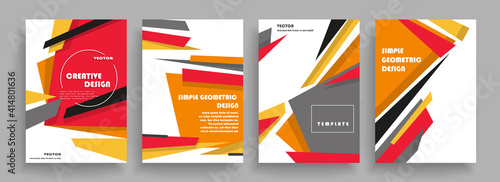 Covers with minimal designs. Abstract backgrounds. Vector frame for text Modern Art graphics for hipsters