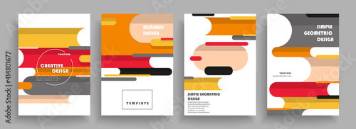 Covers with minimal designs. Abstract backgrounds. Vector frame for text Modern Art graphics for hipsters