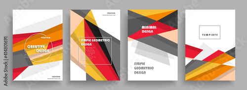 Covers with minimal designs. Abstract backgrounds. Vector frame for text Modern Art graphics for hipsters