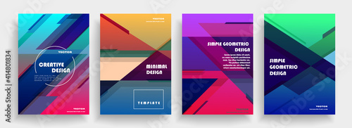 Covers with minimal designs. Abstract backgrounds. Vector frame for text Modern Art graphics for hipsters