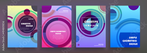 Covers with minimal designs. Abstract backgrounds. Vector frame for text Modern Art graphics for hipsters