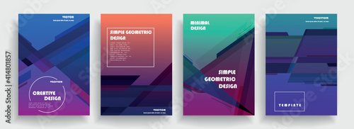 Covers with minimal designs. Abstract backgrounds. Vector frame for text Modern Art graphics for hipsters