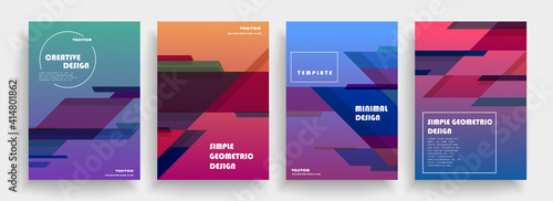 Covers with minimal designs. Abstract backgrounds. Vector frame for text Modern Art graphics for hipsters