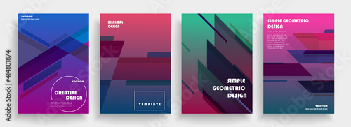 Covers with minimal designs. Abstract backgrounds. Vector frame for text Modern Art graphics for hipsters