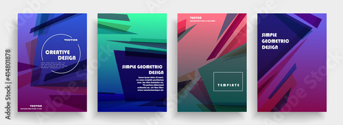 Covers with minimal designs. Abstract backgrounds. Vector frame for text Modern Art graphics for hipsters