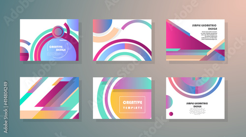 Covers with minimal designs. Abstract backgrounds. Vector frame for text Modern Art graphics for hipsters © mechkalo