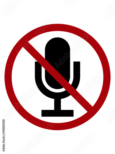 Schild Mute Mikrofon 