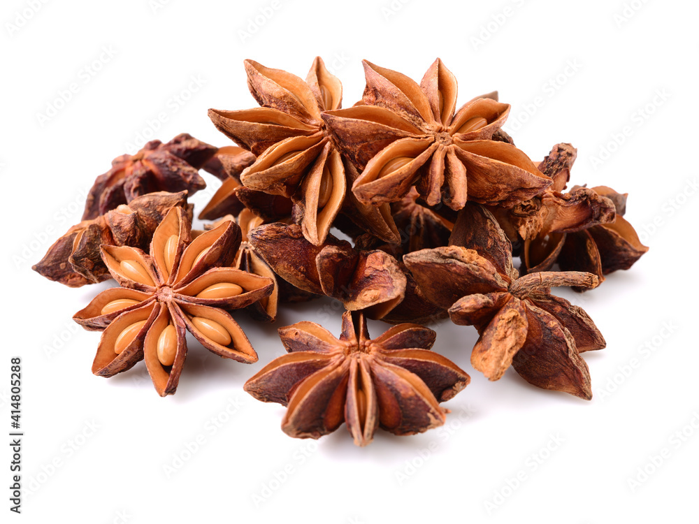 star anise isolated on white background star anise isolated on white background