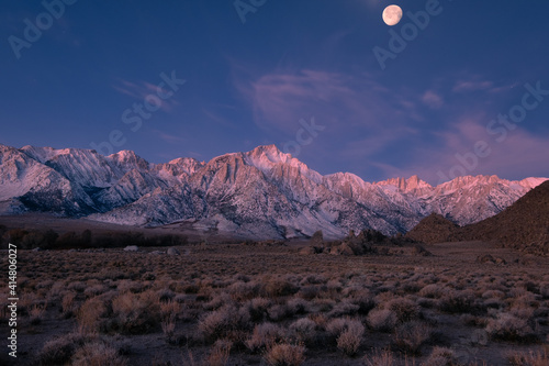 Morning Moonlight over Sierras
