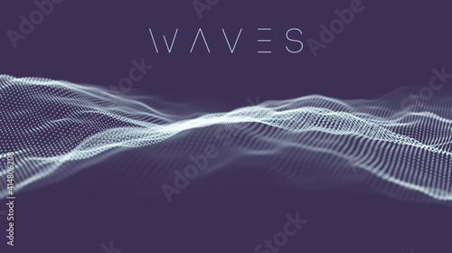 Data technology abstract futuristic illustration . Low poly shape with connecting dots and lines on dark background. 3D rendering . Big data visualization .