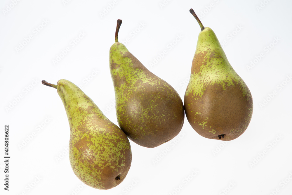 Three fresh pears isolated on white Three fresh pears isolated on white