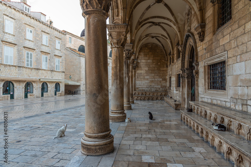 Arcade of the rector's palace in Dubrovnik, Croatia photo