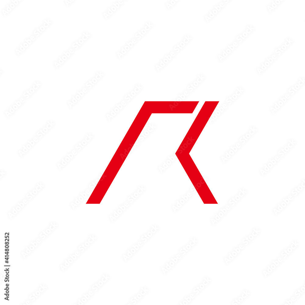 letter rk simple geometric arrow motion logo vector letter rk simple geometric arrow motion logo vector