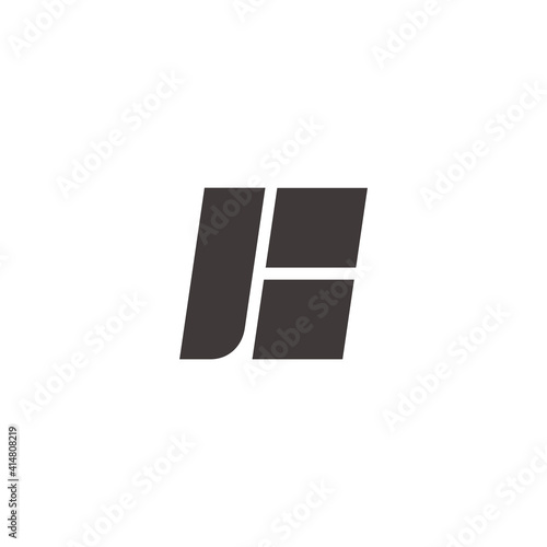letter b simple geometric flat square boxes logo vector