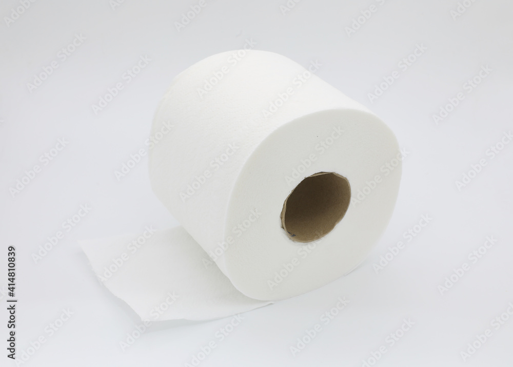 Roll of toilet paper isolated on white background Roll of toilet paper isolated on white background