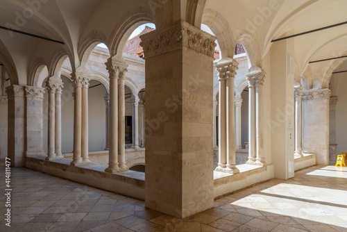 Inner courtyard of Rector's palace in Dubrovnik, Croatia photo