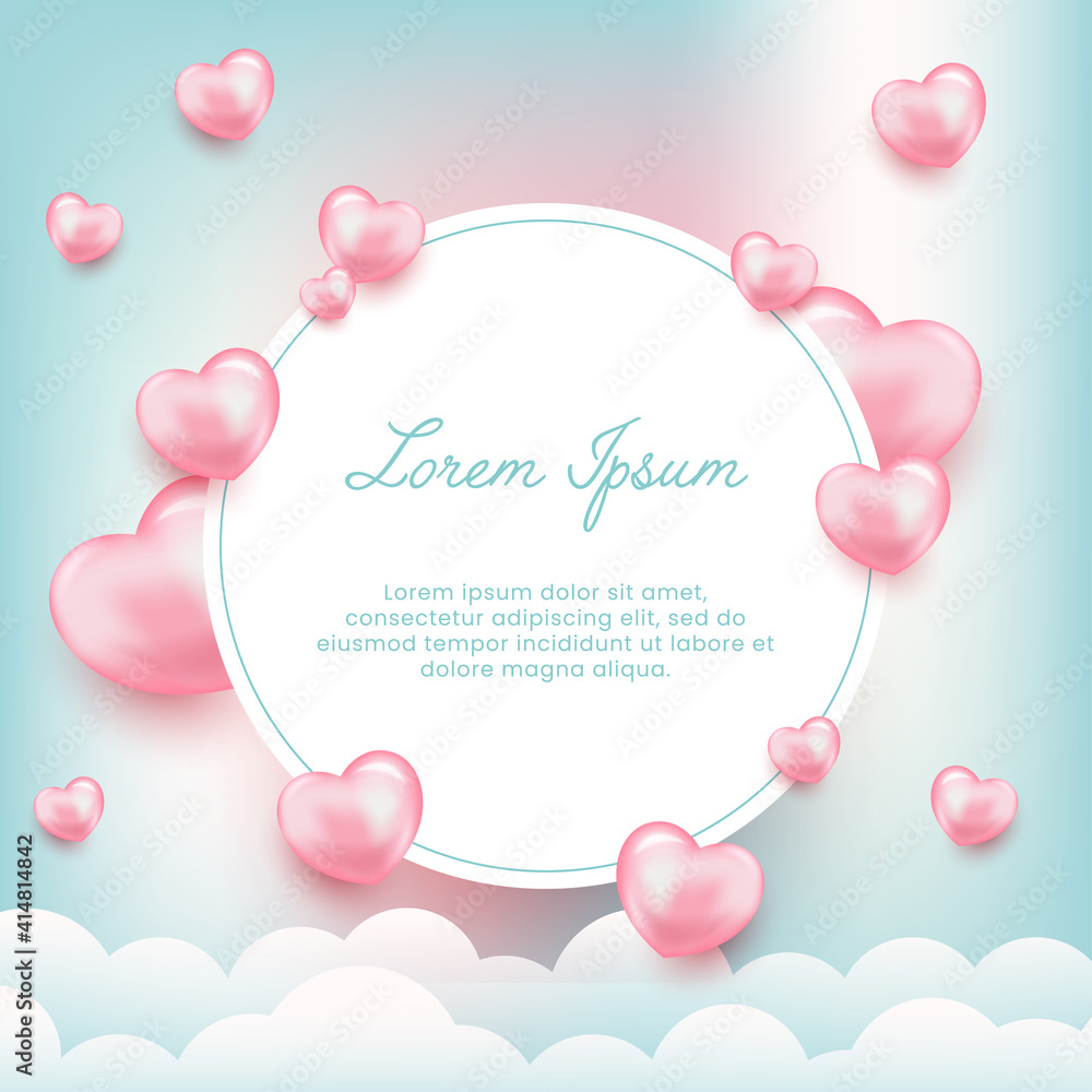 
Romantic background with shape heart