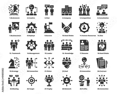 People Icons Line Color Work Group Team Vector ,Team,Business,Human Resources