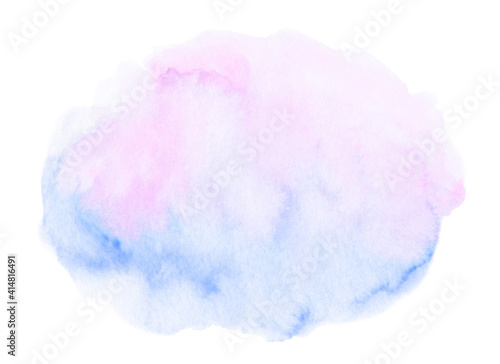 Abstract watercolor light purple blue brush stroke