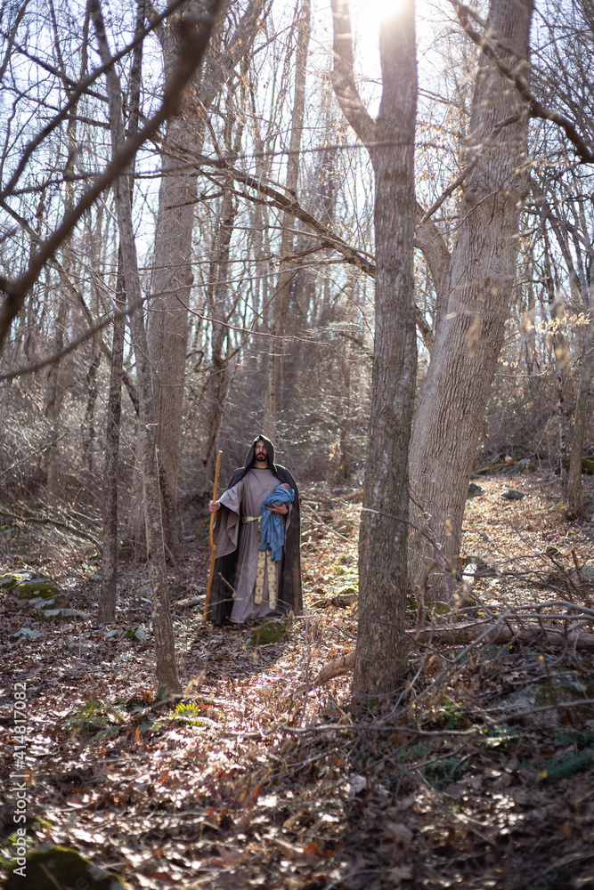 Obraz premium Man with a Baby