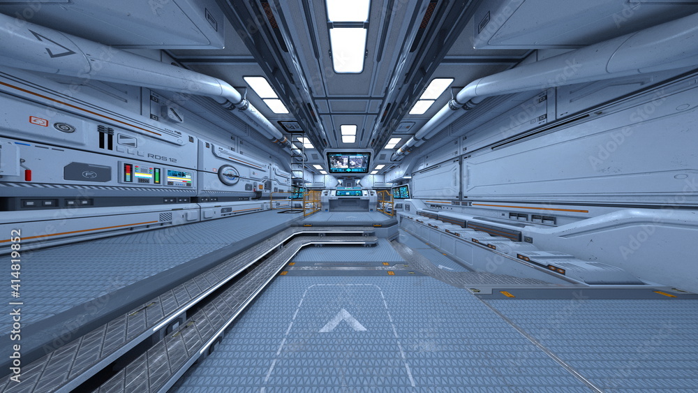 Naklejka premium 宇宙船内部