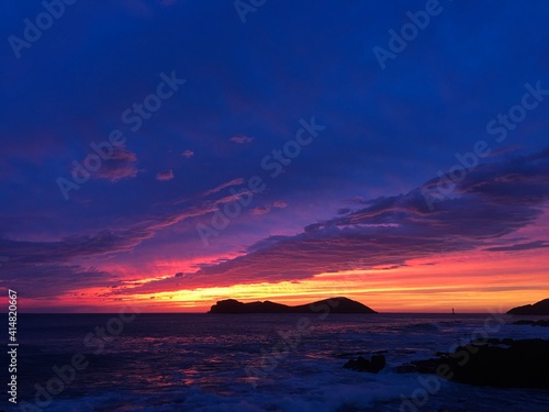 sunset over the sea  Jeju Island  South Korea